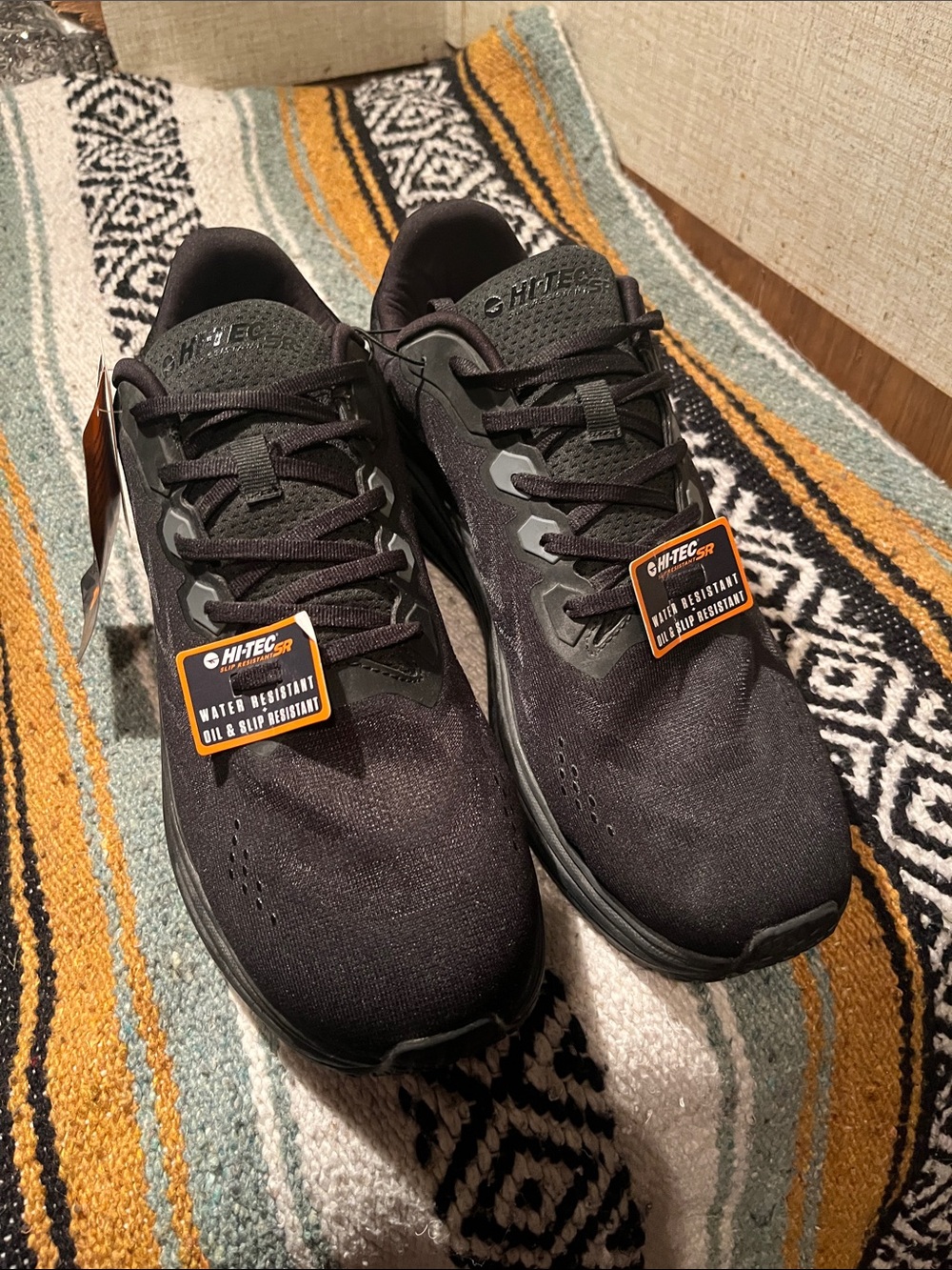 Hi-Tec Men's Black Athletic Water-Resistant Trainer Shoes